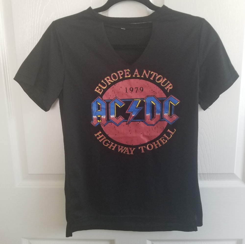 💙 AC/DC European Tour Graphic Band‎ Tee Shirt S